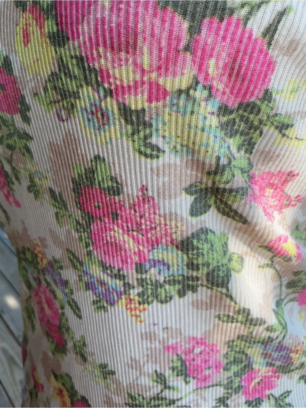 FARM Rio Floral Ribbed Scoop Tank Top - Picture 6 of 8